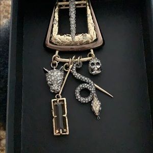 Alexis Bittar Golden Silver Convertible Necklace